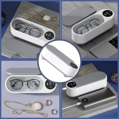 Limpiador Ultrasónico Portátil para Gafas, Joyas y Relojes – Recargable USB Tipo C – Limpieza 360° Profesional en Casa