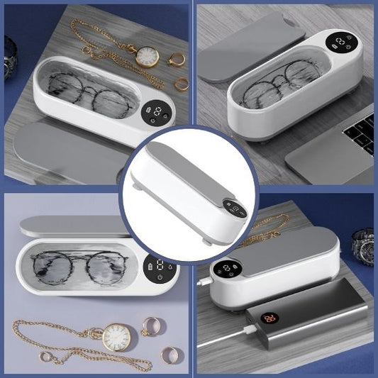Limpiador Ultrasónico Portátil para Gafas, Joyas y Relojes – Recargable USB Tipo C – Limpieza 360° Profesional en Casa
