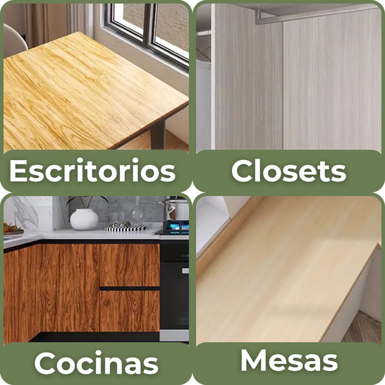 Papel tapiz de madera autoadhesivo de vinilo (5mts de largo x 60cmts de ancho)
