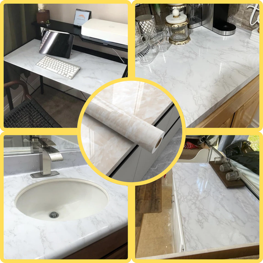 Papel Tapiz Mármol Autoadhesivo -  Acabado mármol premium en minutos. (3mts de largo x 60cm de ancho)