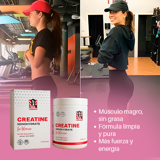 Creatine Monohydrate for Women| Más fuerza, mejor recuperación y resultados visibles sin hinchazón