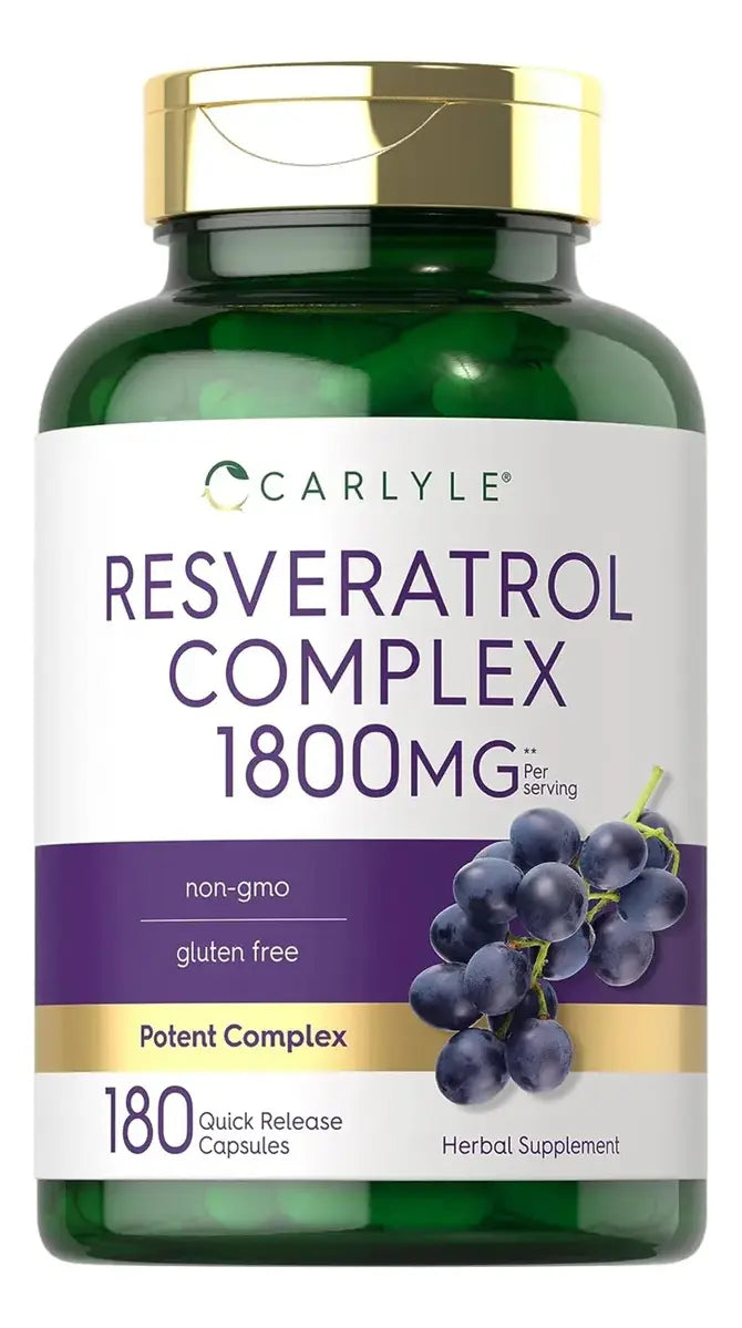 Frasco original Carlyle Resveratrol Complex 1800 mg