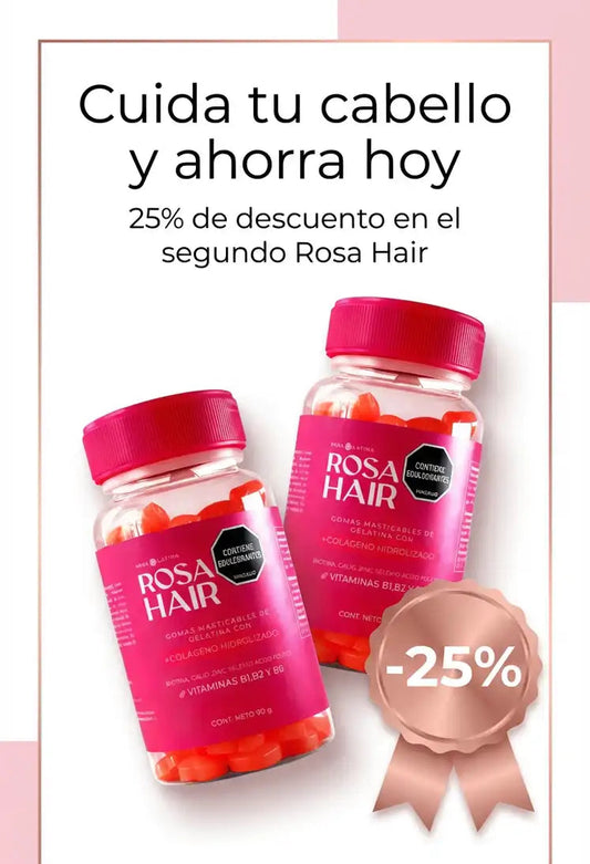 Rosa Hair – Detén la caída y acelera el crecimiento en 30 días