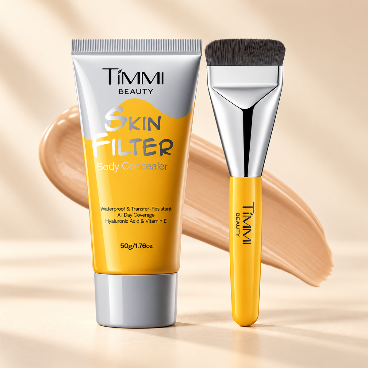 TIMMI BEAUTY Skin Filter Body Concealer de 50 g con brocha